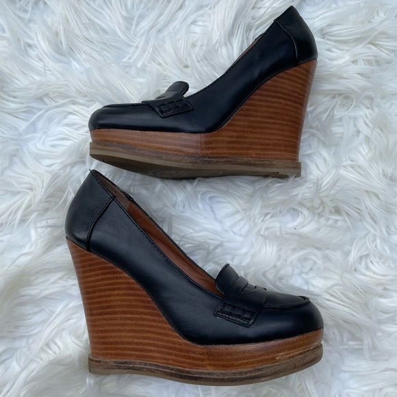 Lucky Brand Shoes - Lucky Brand 🍀 Penny Loafer Wedges w/ box